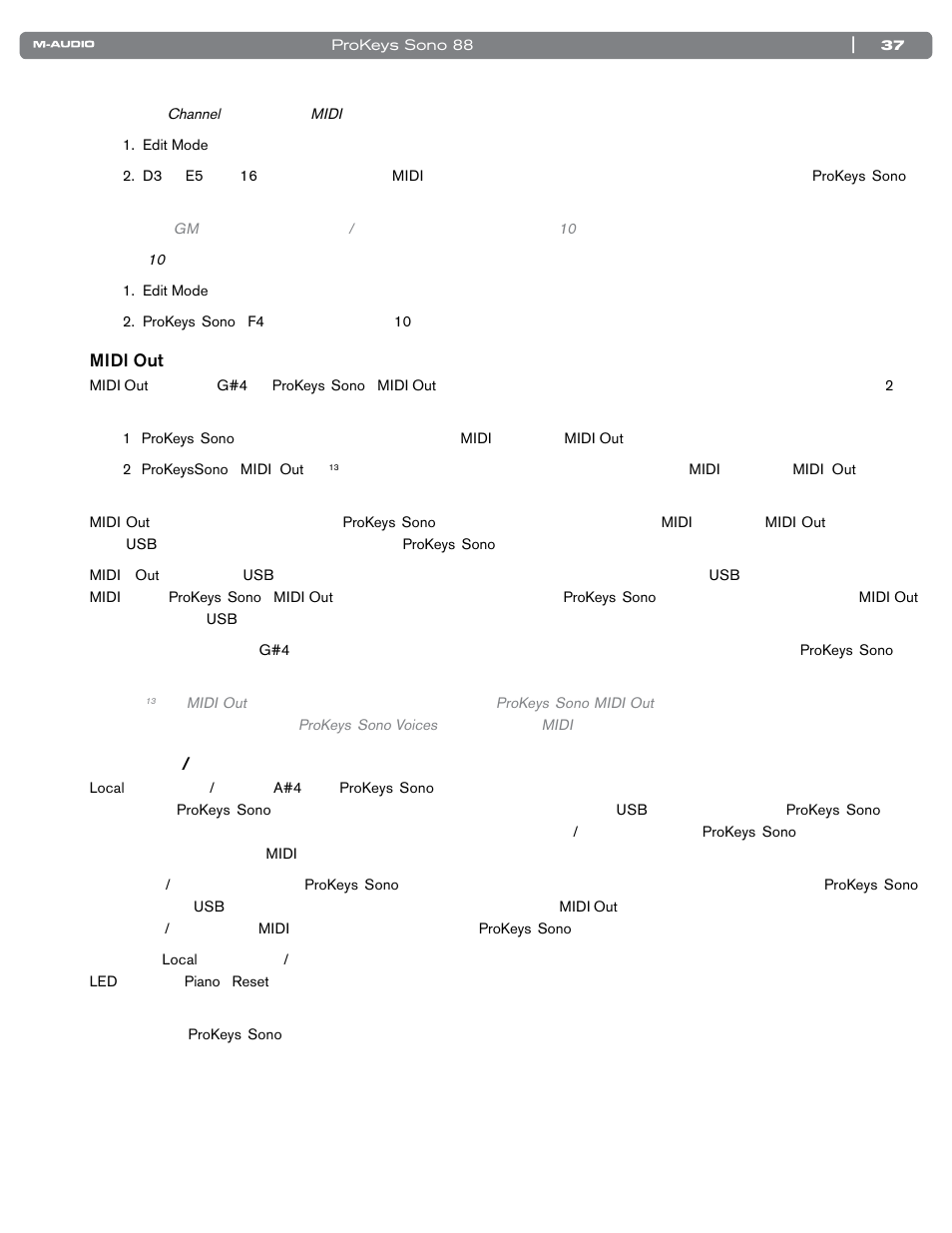 M-AUDIO SONO 88 User Manual | Page 38 / 51
