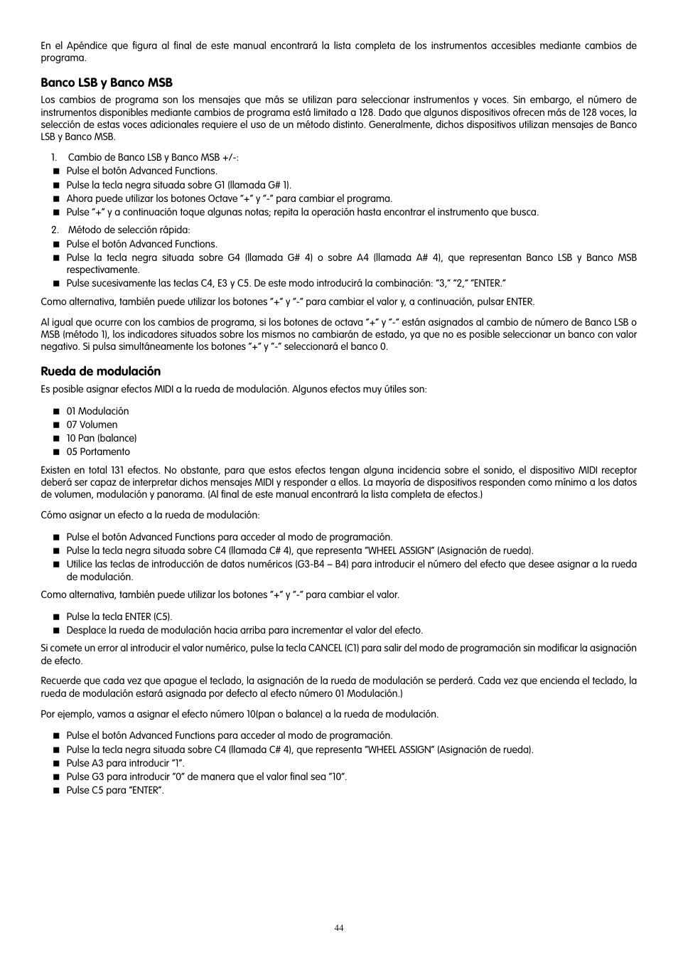 M-AUDIO KeyStation 61es User Manual | Page 45 / 78