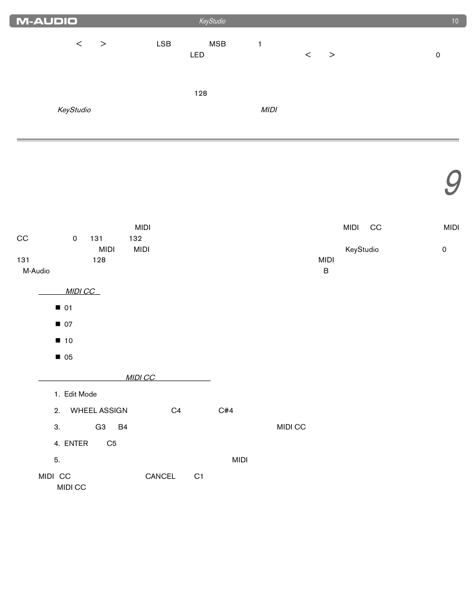 その他の割当て可能なコントローラ, モジュレーション・ホイール | M-AUDIO KeyStudio MID0127GM User Manual | Page 10 / 20