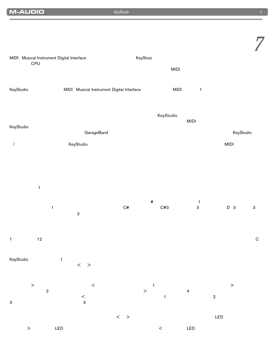 音楽制作ソフトウエアを使用する, キーの名前, オクターブ・ボタン | M-AUDIO KeyStudio MID0127GM User Manual | Page 5 / 20