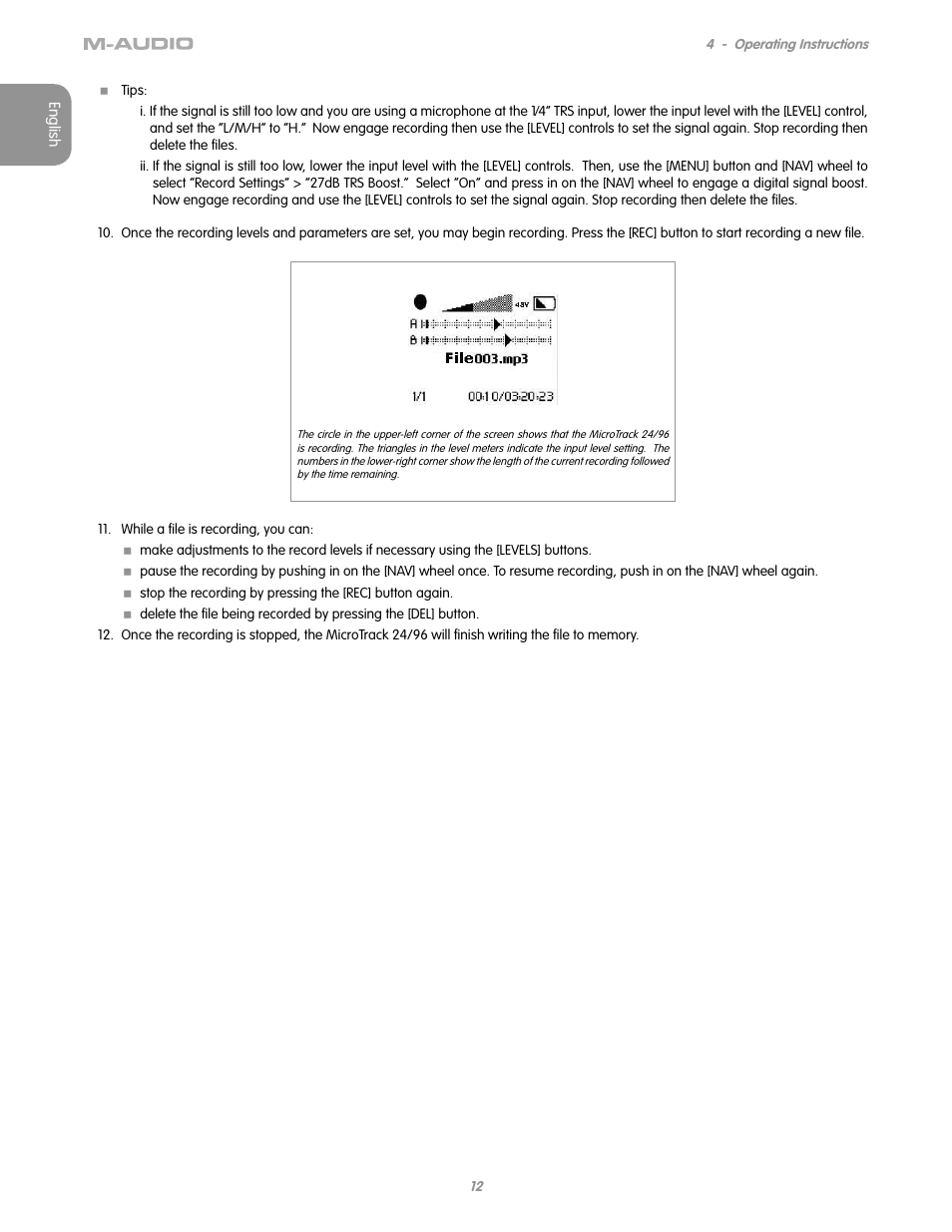 M-AUDIO MICROTRACK 24/96 User Manual | Page 13 / 19