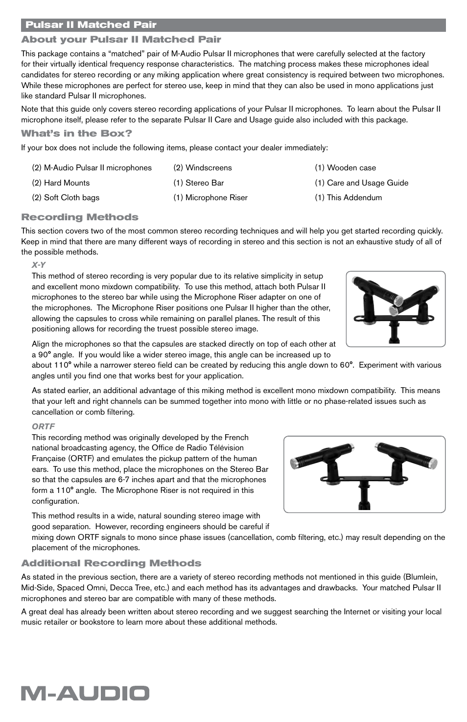 M-AUDIO RY30542 User Manual | 1 page