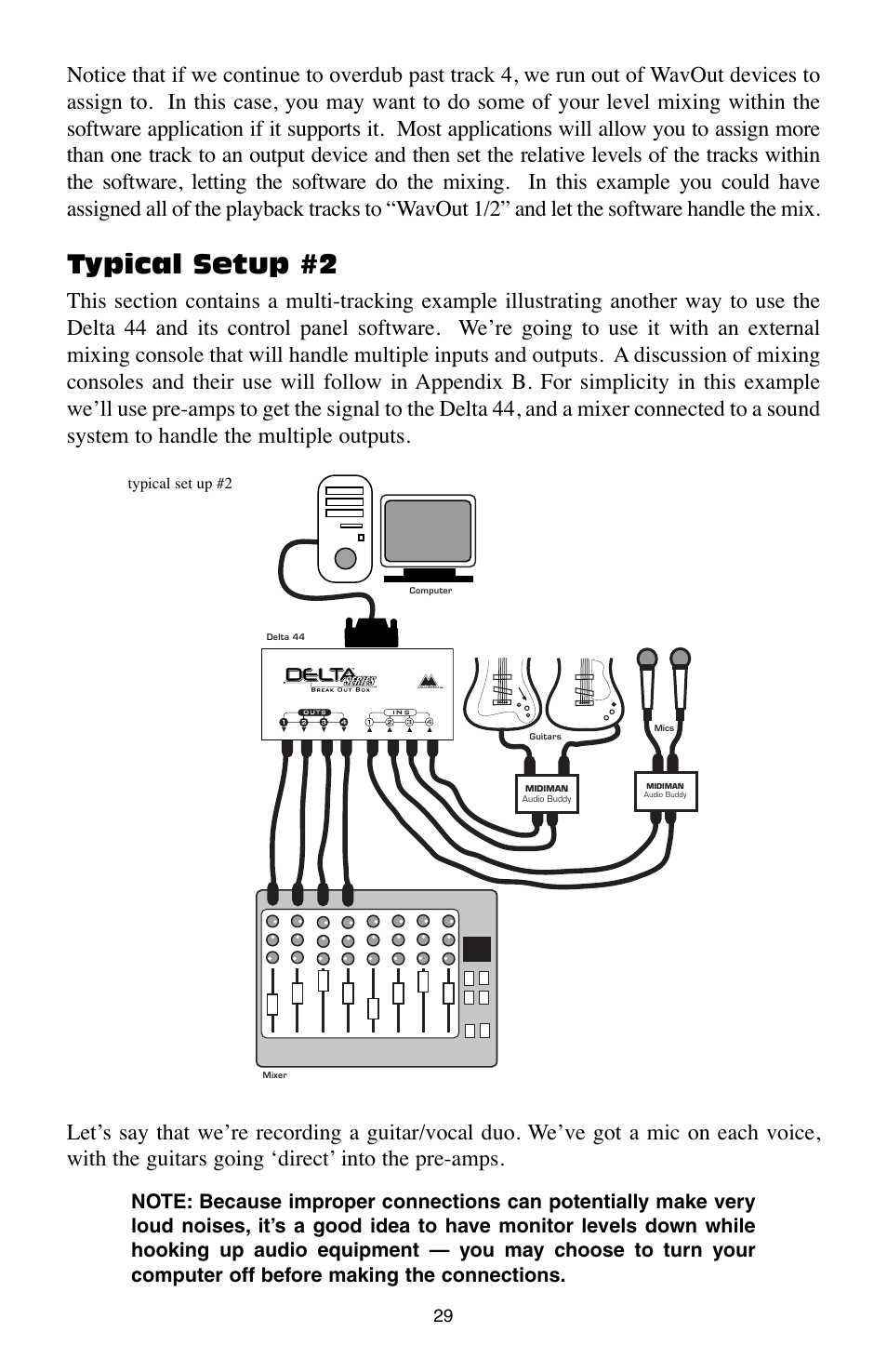 Typical setup #2 | M-AUDIO Digital Recording Interface Delta 44 User Manual | Page 29 / 39