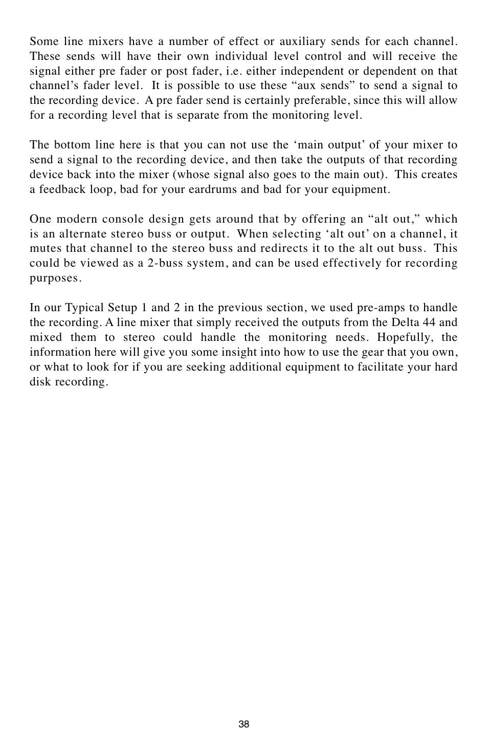 M-AUDIO Digital Recording Interface Delta 44 User Manual | Page 38 / 39