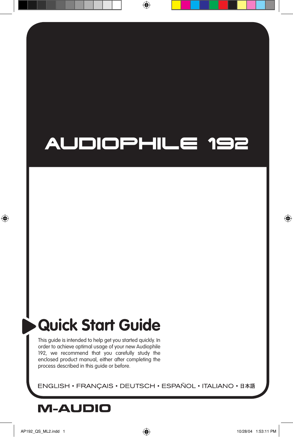 M-AUDIO 192s User Manual | 40 pages