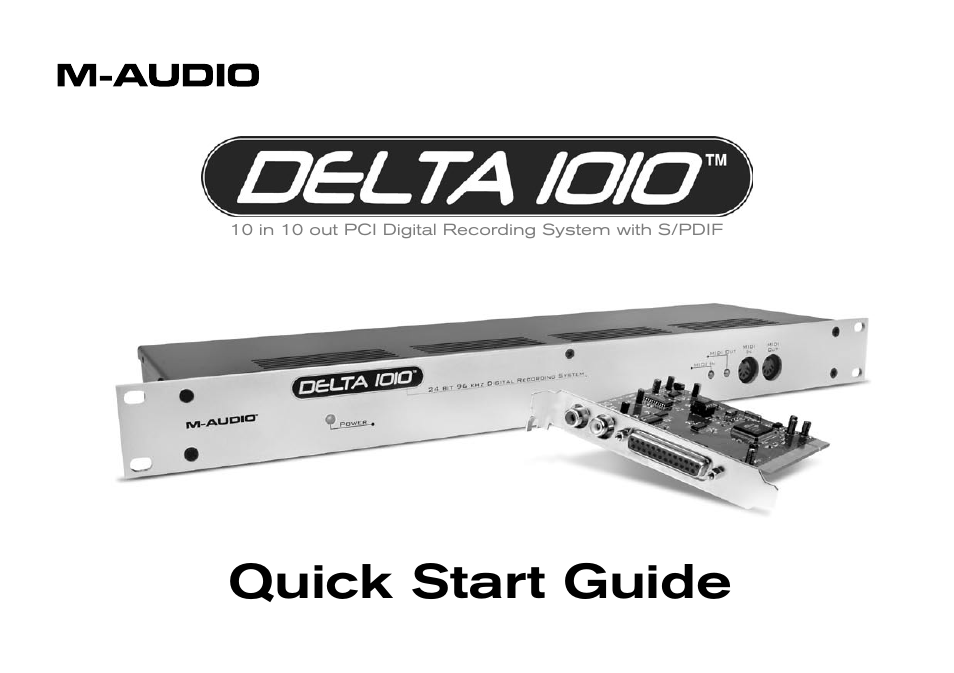 M-AUDIO DVR User Manual | 10 pages