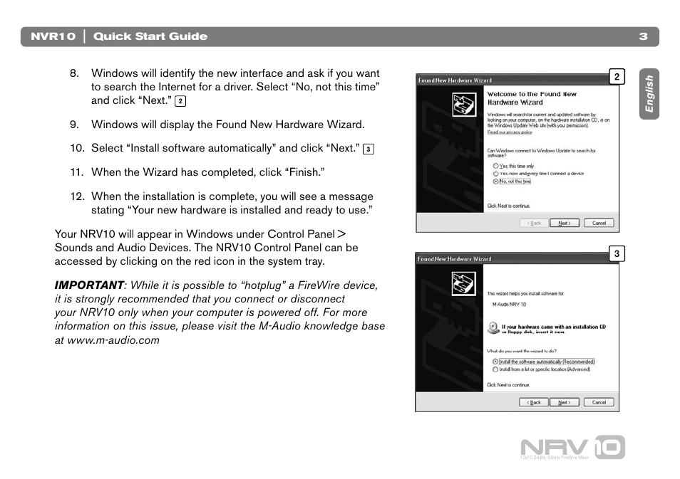 M-AUDIO NVR10 User Manual | Page 4 / 8