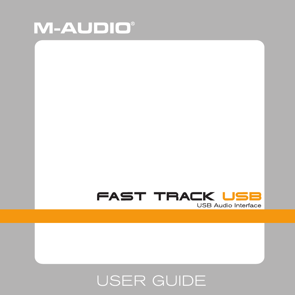 M-AUDIO Fast Track USB User Manual | 10 pages