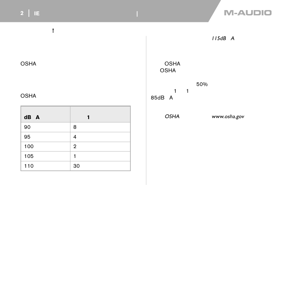 M-AUDIO IE-30  EN User Manual | Page 3 / 14