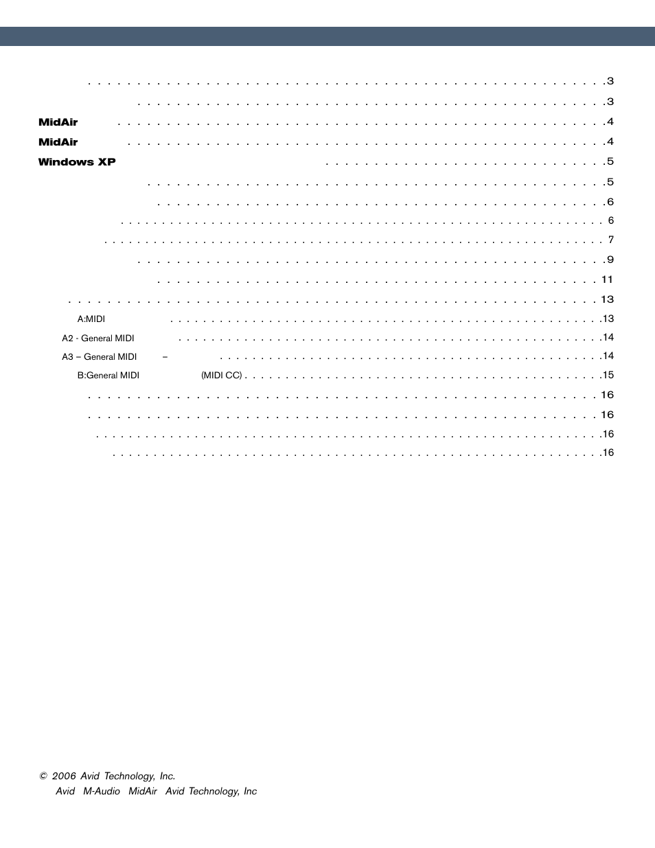 M-AUDIO Wireless USB MIDI System MidAir User Manual | Page 2 / 18