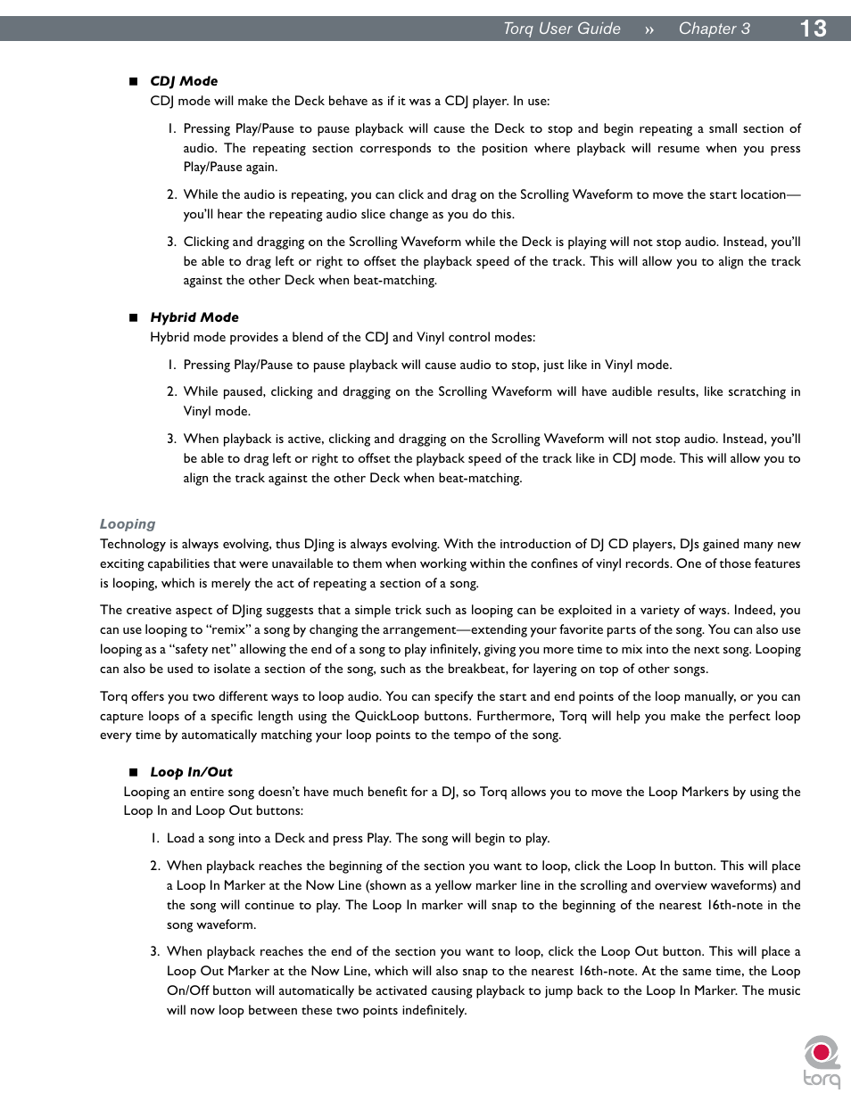 Looping | M-AUDIO Torq User Manual | Page 14 / 86