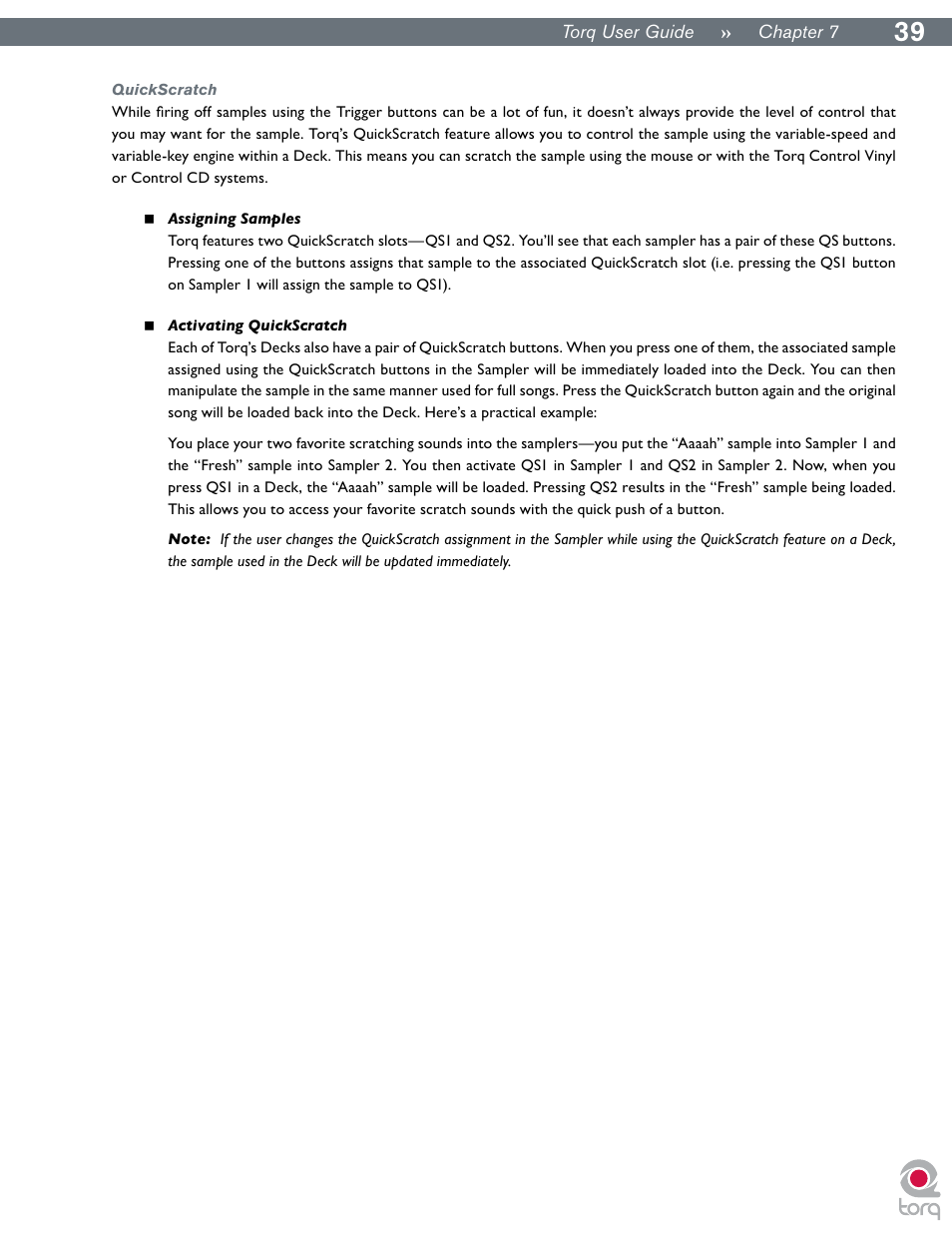 Quickscratch | M-AUDIO Torq User Manual | Page 40 / 86