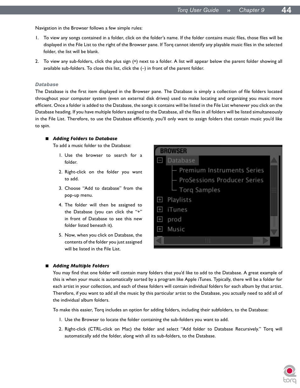 Database | M-AUDIO Torq User Manual | Page 45 / 86