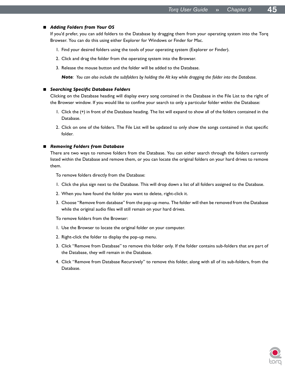 M-AUDIO Torq User Manual | Page 46 / 86