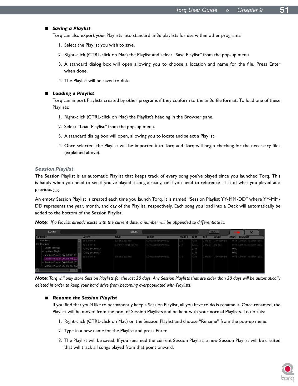 Session playlist | M-AUDIO Torq User Manual | Page 52 / 86