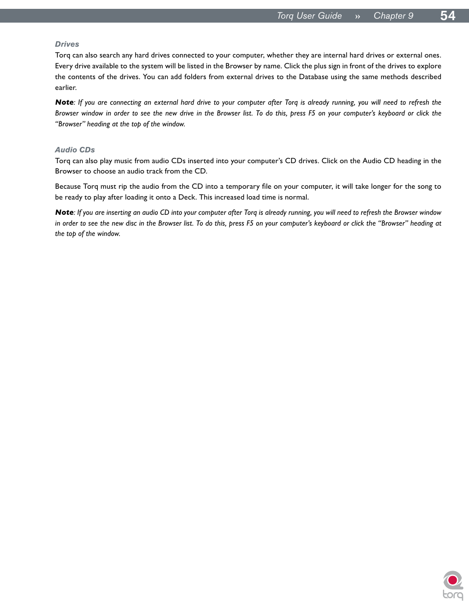 Drives, Audio cds, Drives audio cds | M-AUDIO Torq User Manual | Page 55 / 86