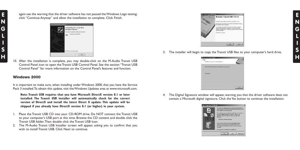 Windows me | M-AUDIO USB User Manual | Page 5 / 15