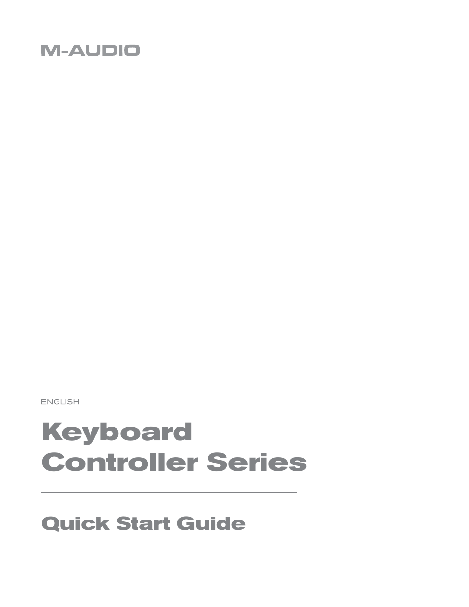 M-AUDIO Controller Series User Manual | 2 pages