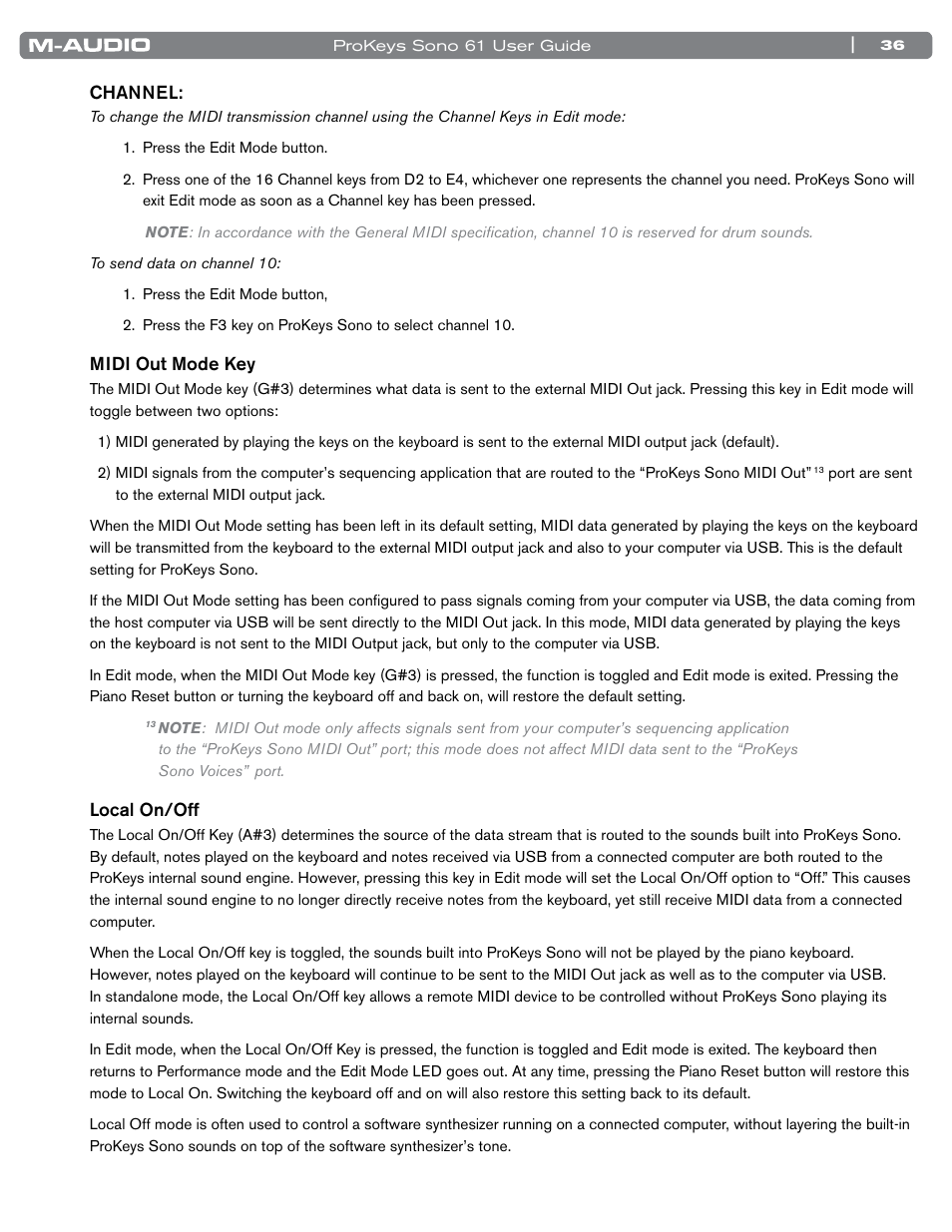 M-AUDIO 61 User Manual | Page 37 / 49