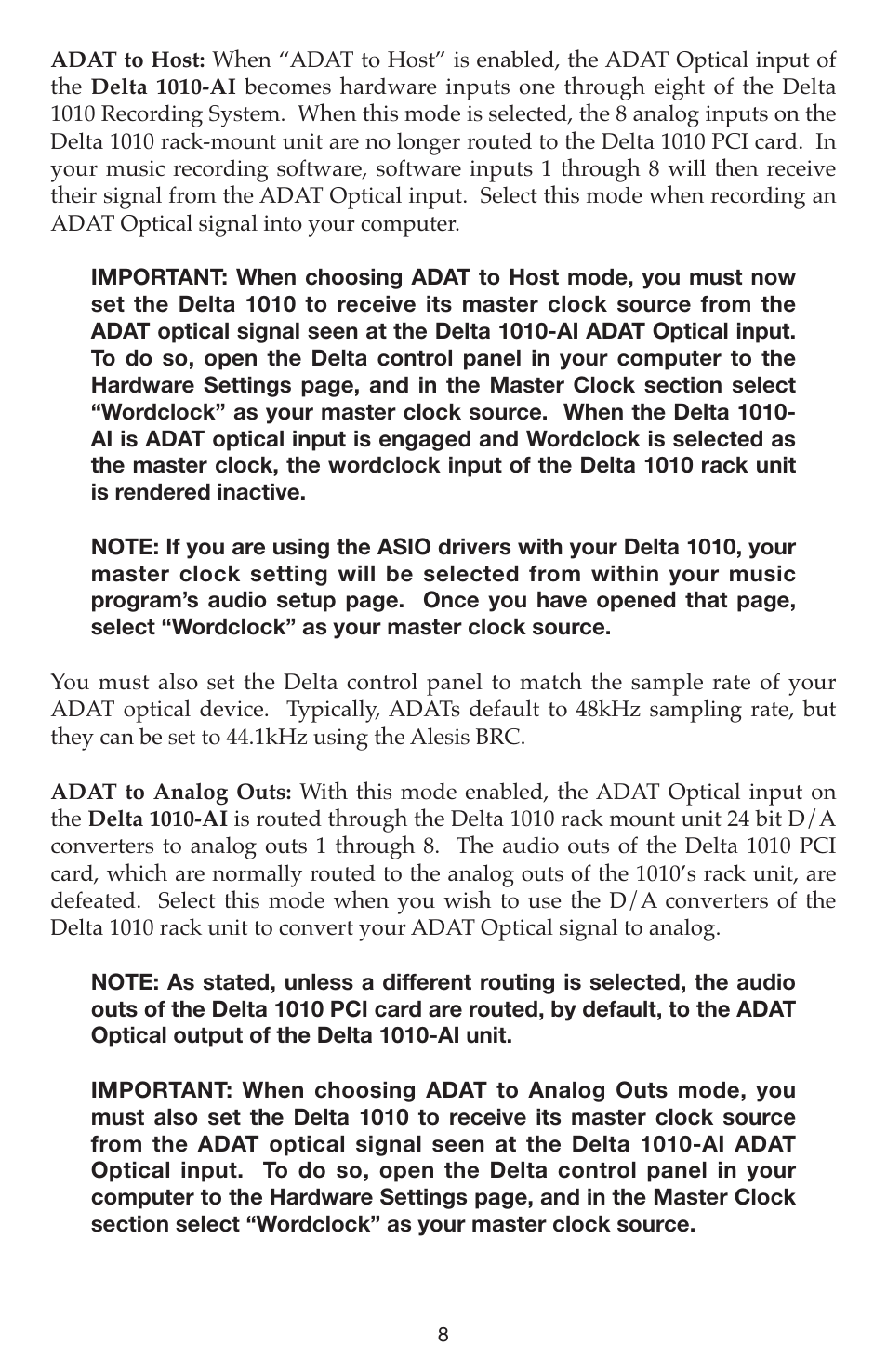 M-AUDIO DELTA 1010-AI User Manual | Page 8 / 12