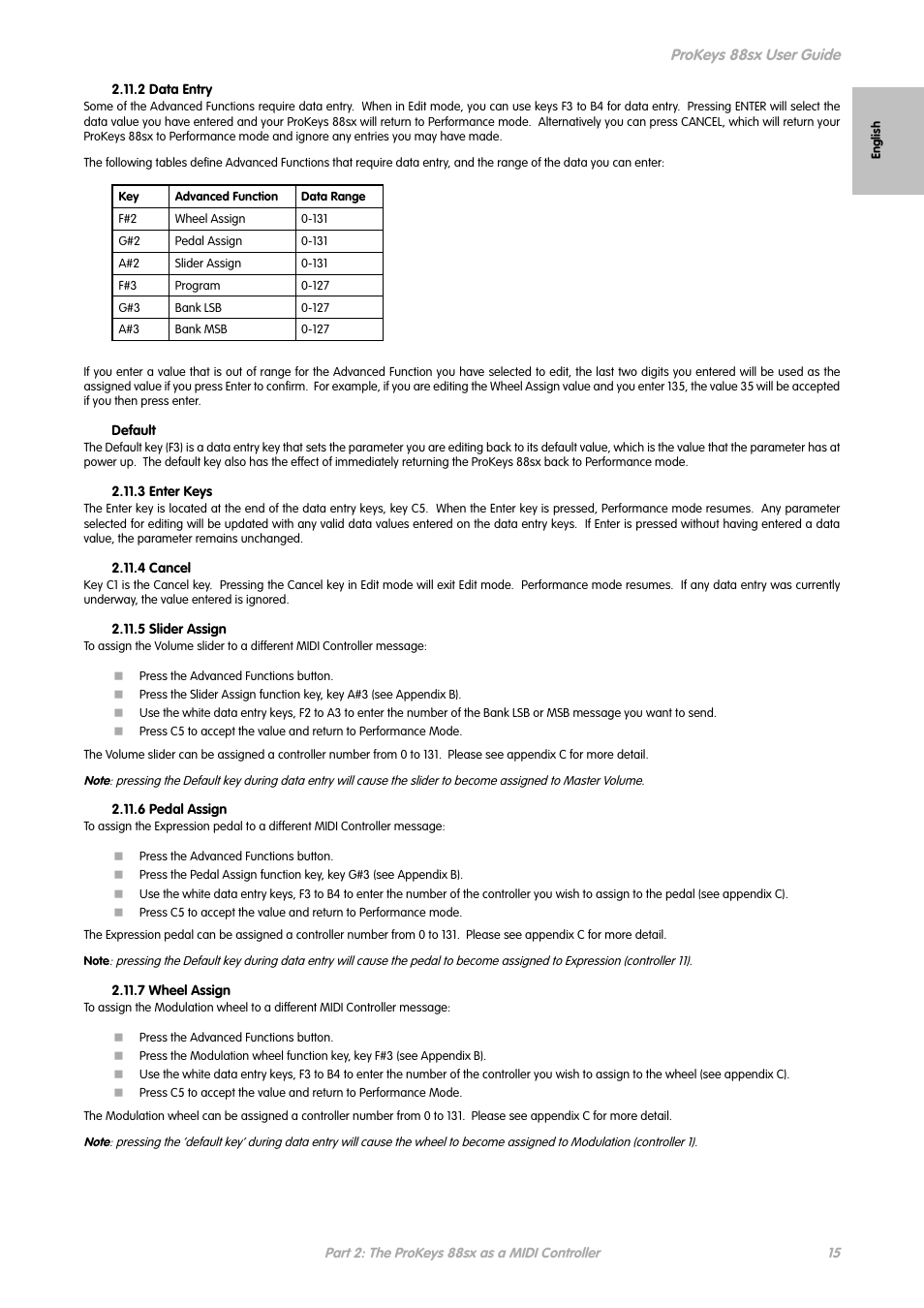 M-AUDIO ProKeys 88sx User Manual | Page 12 / 21