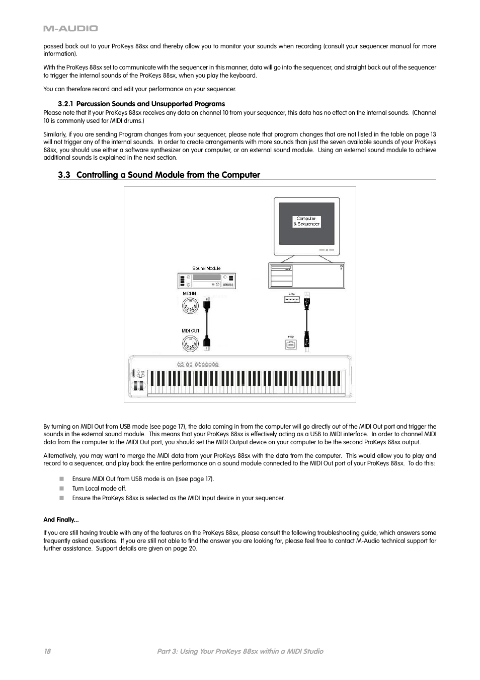 3 controlling a sound module from the computer | M-AUDIO ProKeys 88sx User Manual | Page 15 / 21