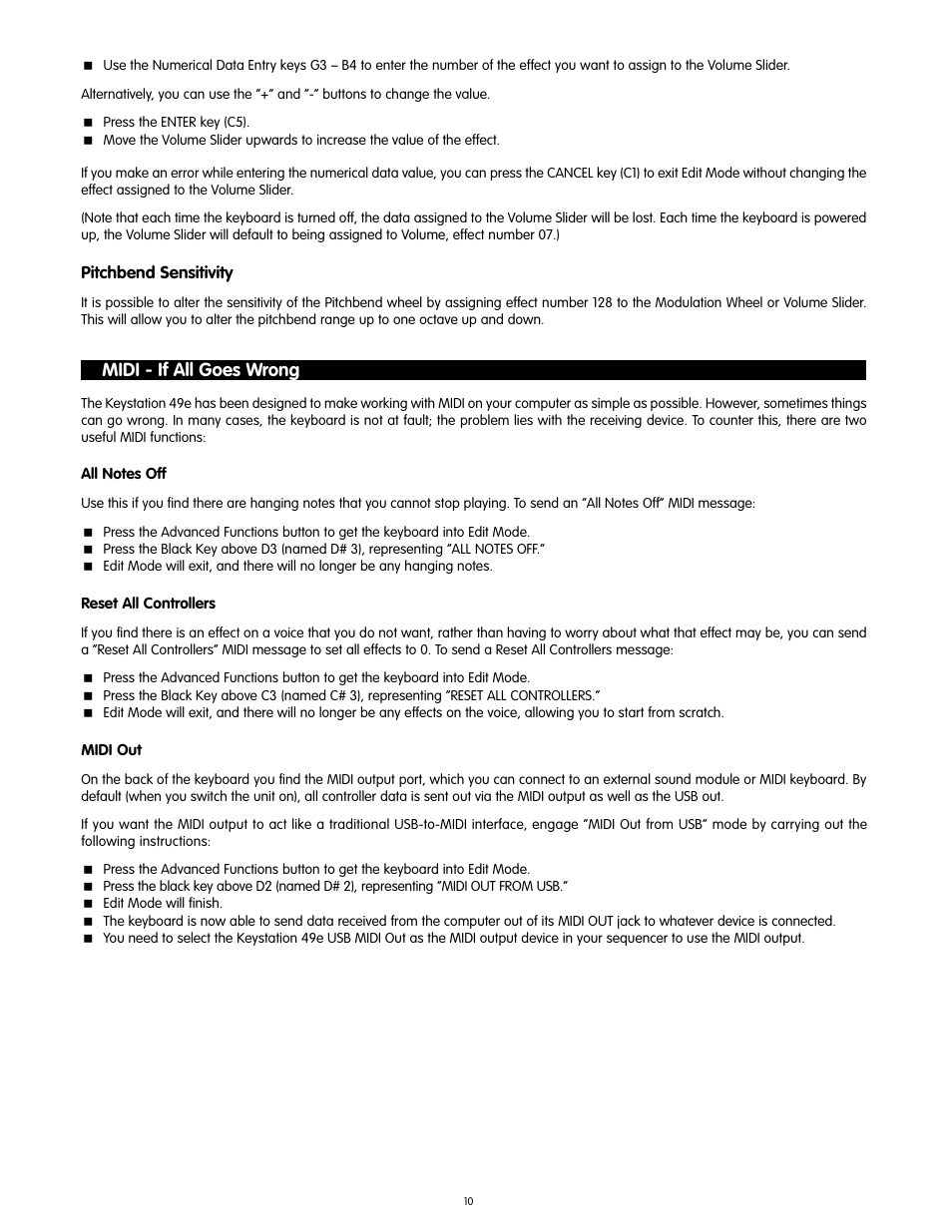 Midi - if all goes wrong | M-AUDIO KEYSTATION 49-KEY User Manual | Page 9 / 14