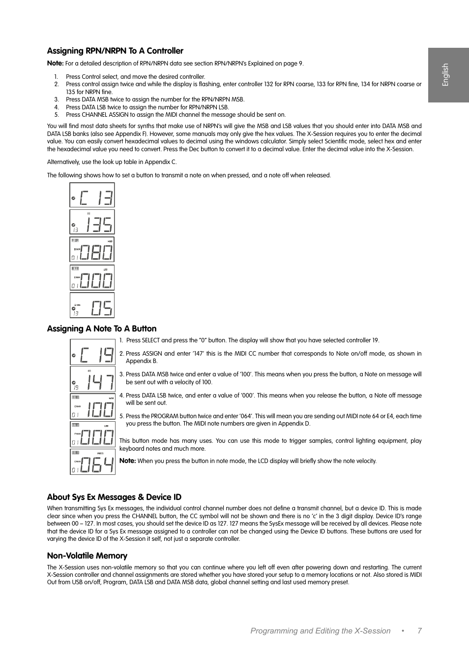 Assigning rpn/nrpn to a controller, About sys ex messages & device id | M-AUDIO Music Mixer User Manual | Page 6 / 20