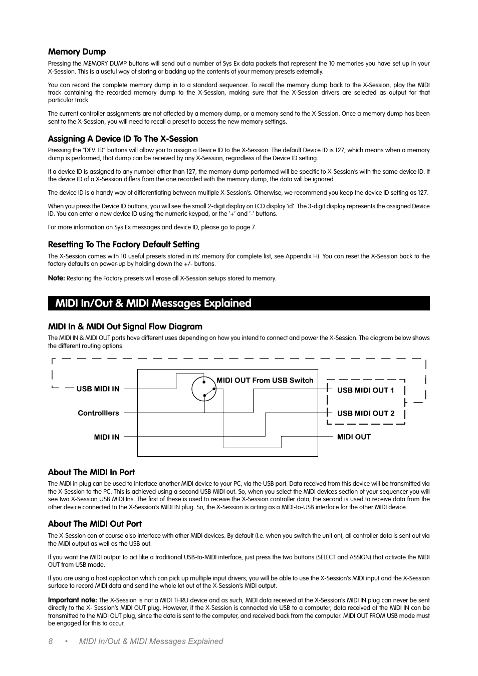 Midi in/out & midi messages explained | M-AUDIO Music Mixer User Manual | Page 7 / 20