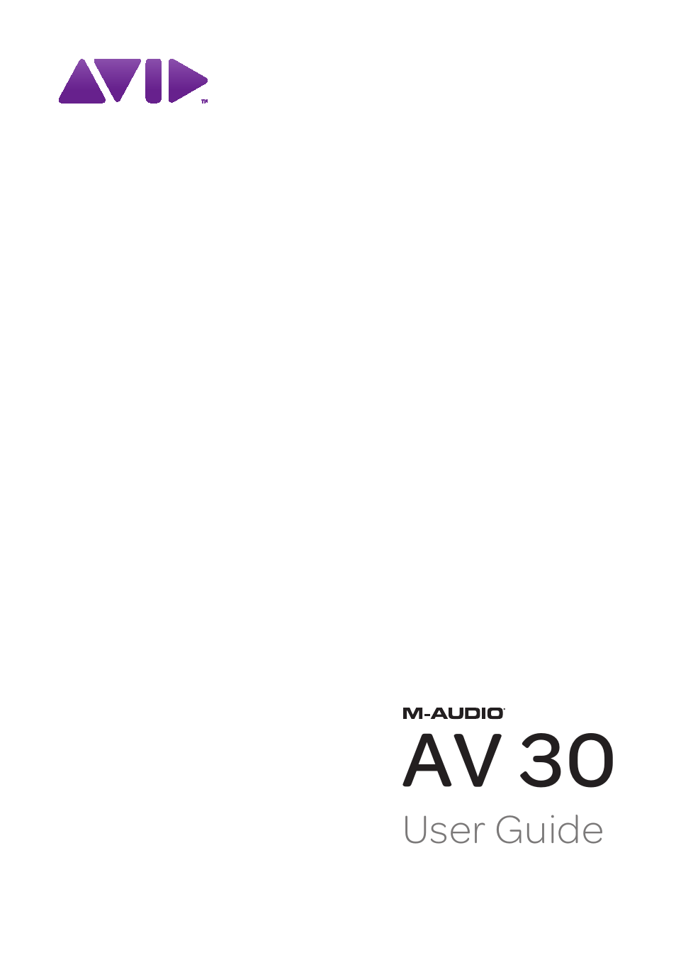 M-AUDIO AV 30 User Manual | 10 pages