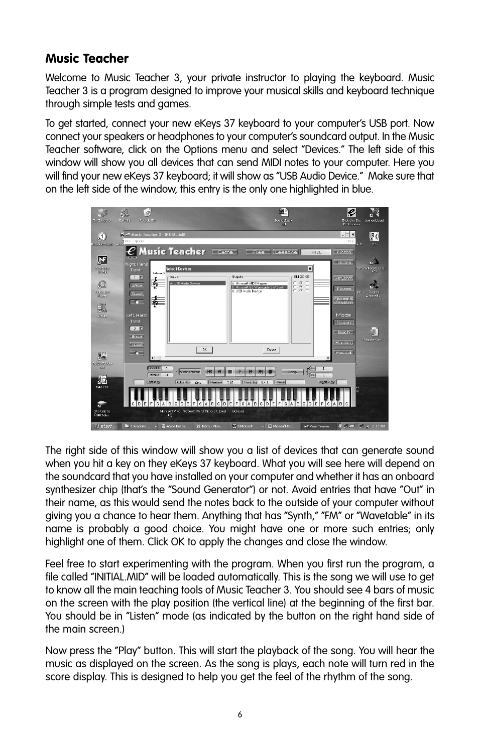 Music teacher | M-AUDIO 37 User Manual | Page 6 / 8