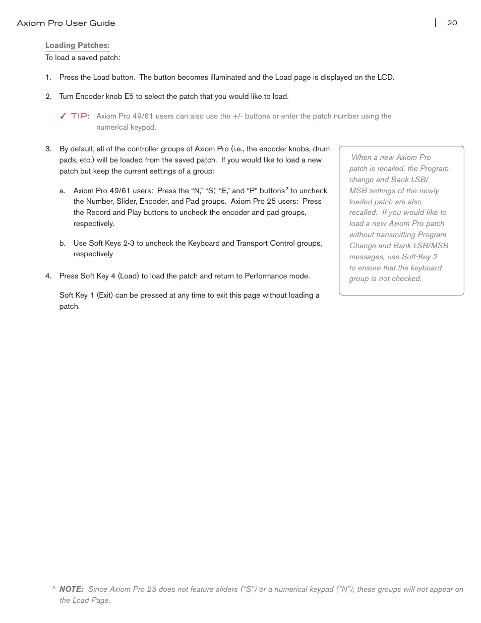 M-AUDIO Axiom Pro User Manual | Page 21 / 75