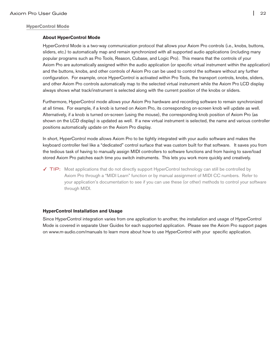 M-AUDIO Axiom Pro User Manual | Page 23 / 75