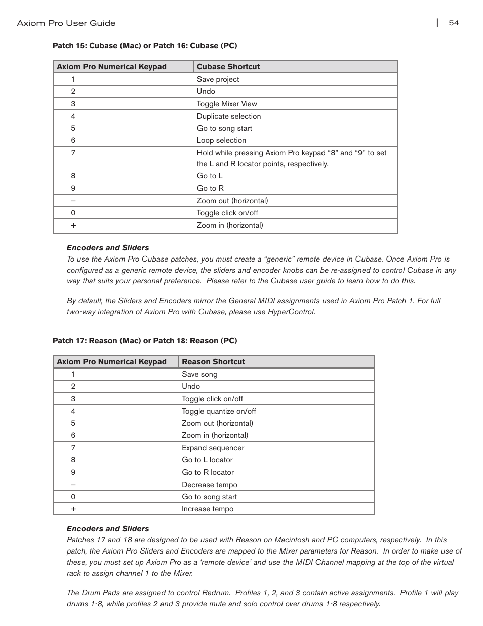 M-AUDIO Axiom Pro User Manual | Page 59 / 75