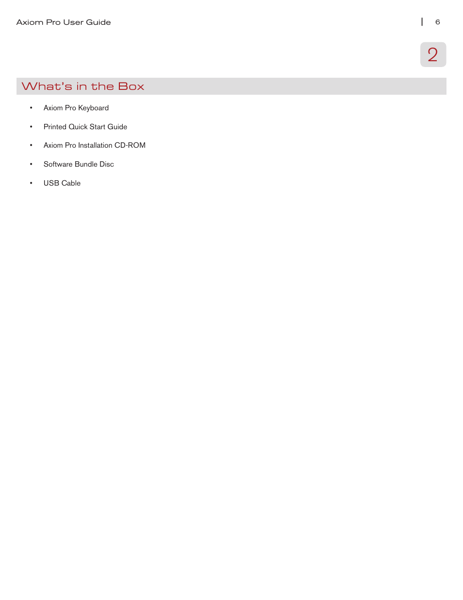What’s in the box | M-AUDIO Axiom Pro User Manual | Page 7 / 75