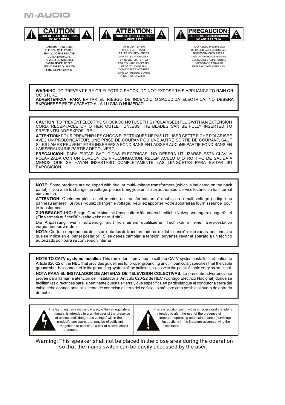 M-AUDIO BX5as User Manual | Page 2 / 11