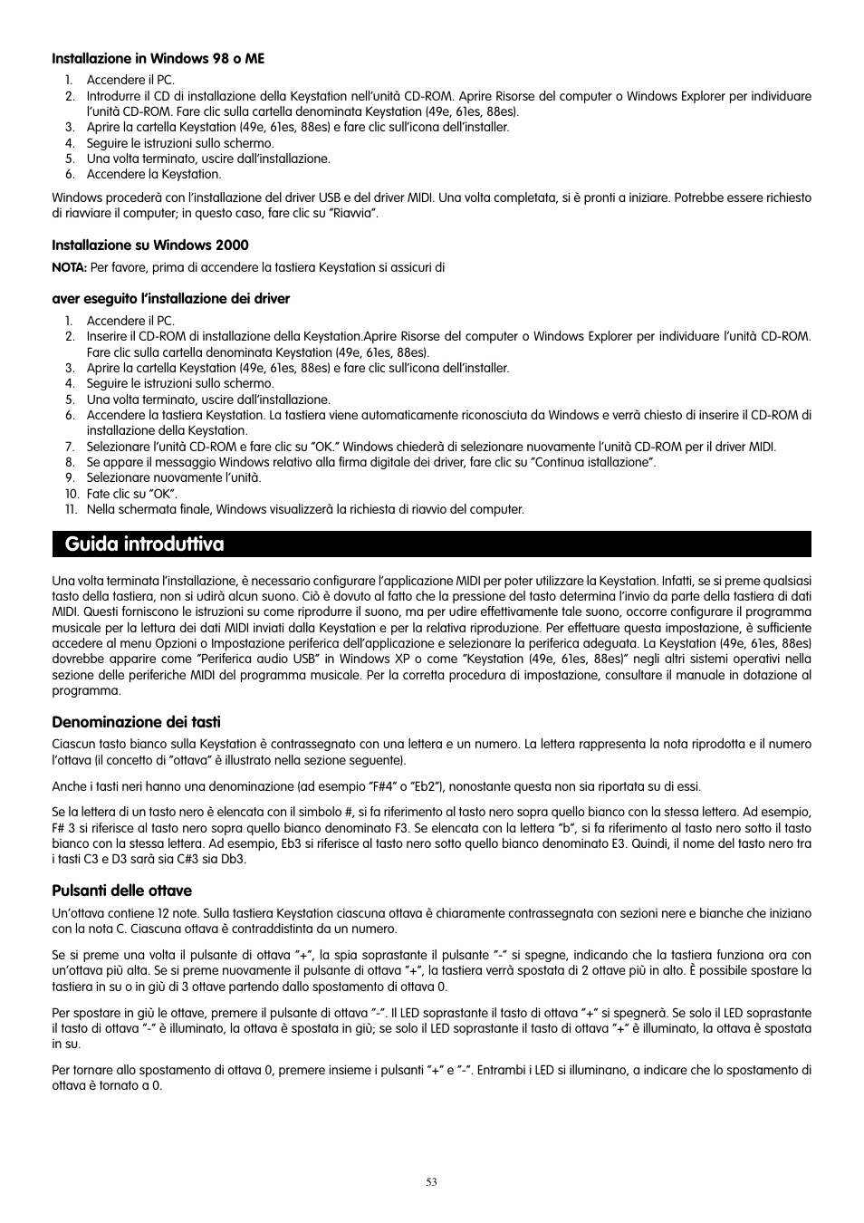 Guida introduttiva | M-AUDIO 88es User Manual | Page 54 / 78