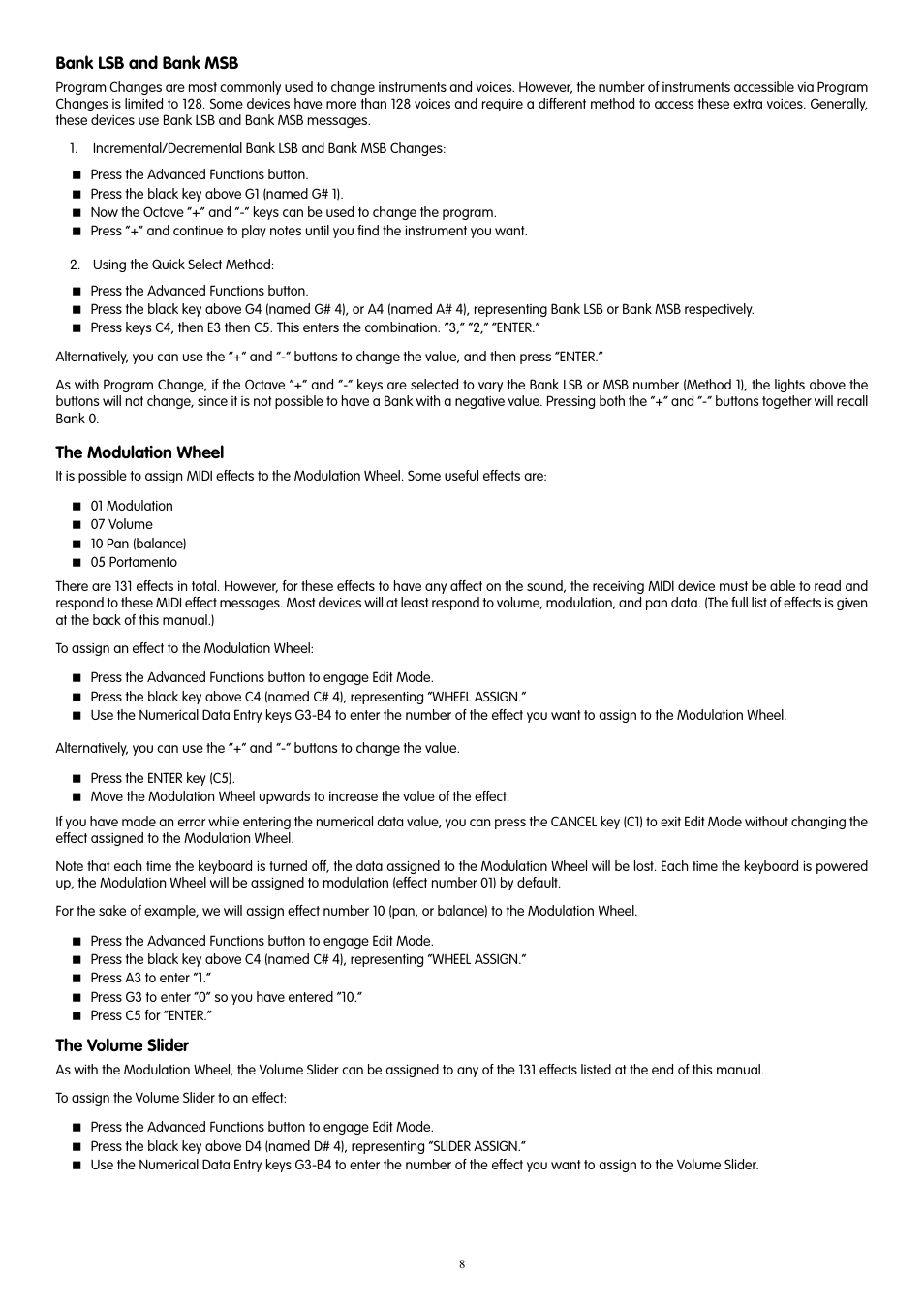 M-AUDIO 88es User Manual | Page 9 / 78