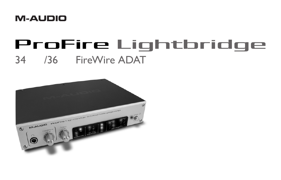 M-AUDIO PROFIRE LIGHTBRIDGE 34/36 User Manual | 8 pages