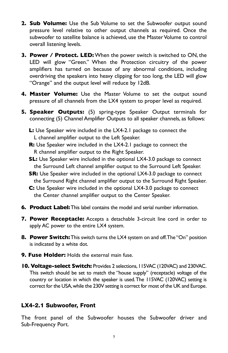 M-AUDIO LX4 User Manual | Page 5 / 15