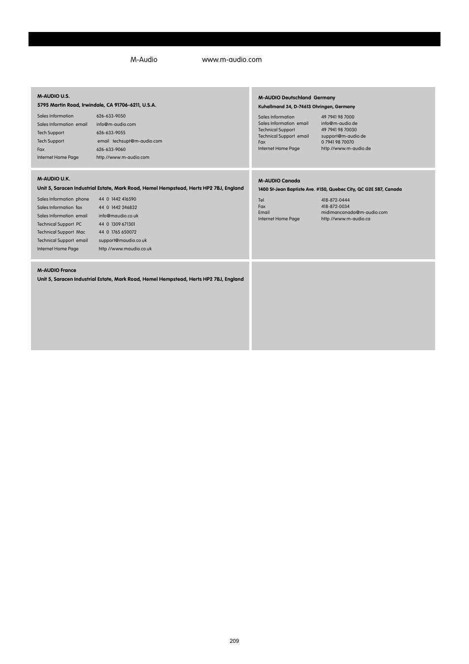 お問い合わせ | M-AUDIO 37-Key Audio/MIDI Interface and Controller Ozonic User Manual | Page 28 / 38