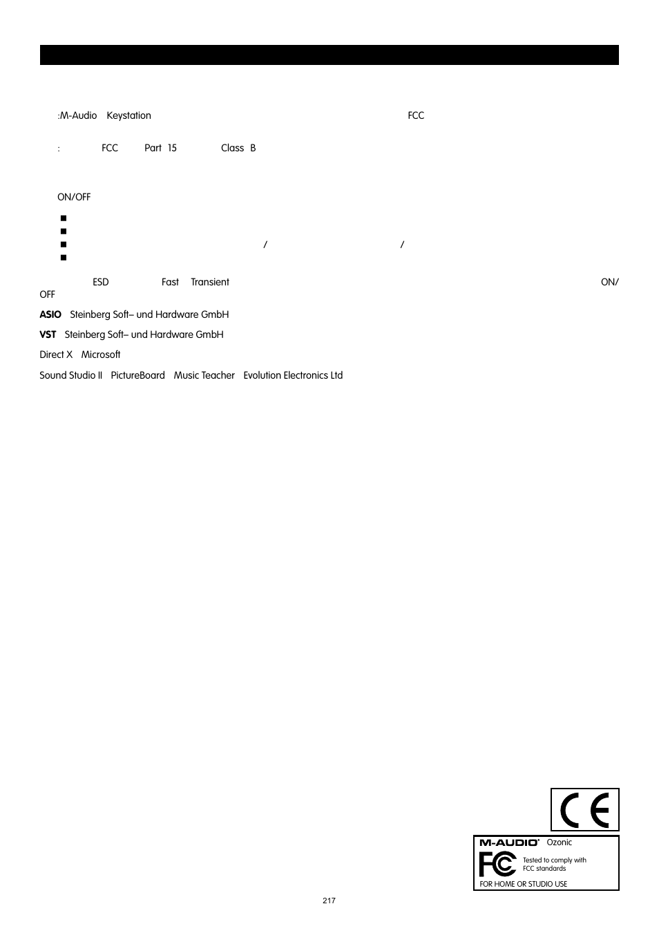 技術情報 | M-AUDIO 37-Key Audio/MIDI Interface and Controller Ozonic User Manual | Page 36 / 38