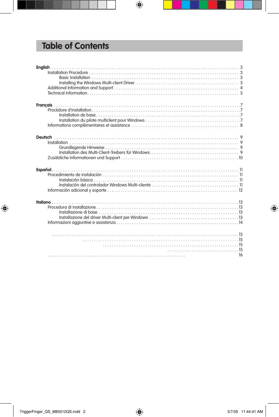 M-AUDIO TRIGGERFINGER QS_M80010QS User Manual | Page 2 / 16