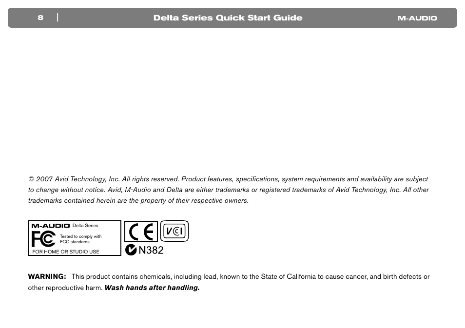 M-AUDIO Computer Hardware User Manual | Page 9 / 10