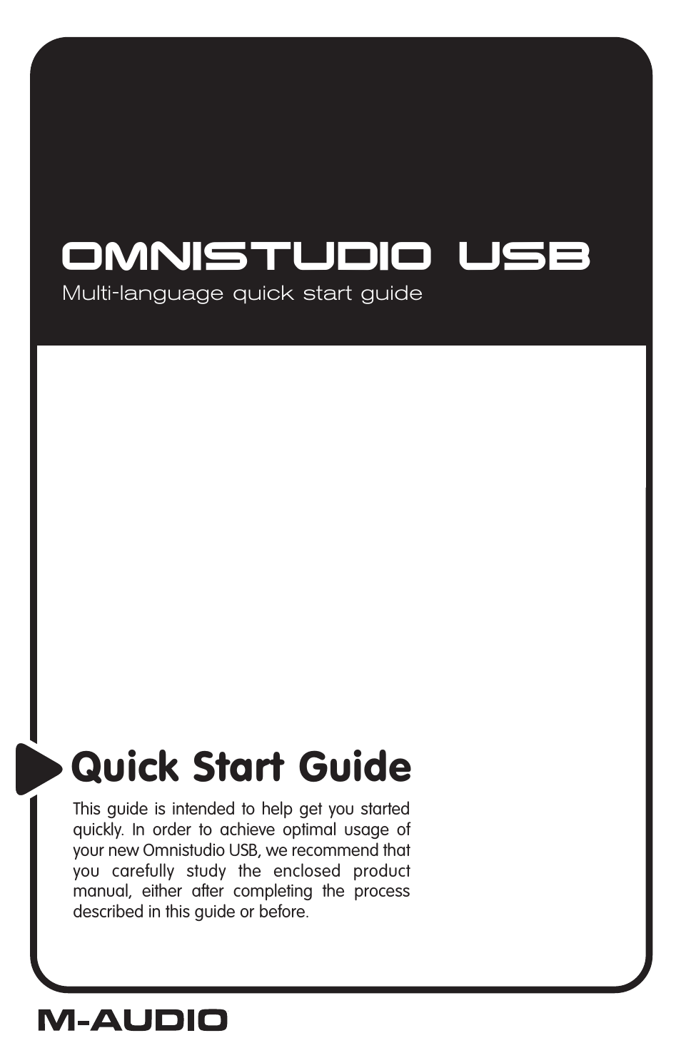 M-AUDIO OmniStudio USB User Manual | 3 pages