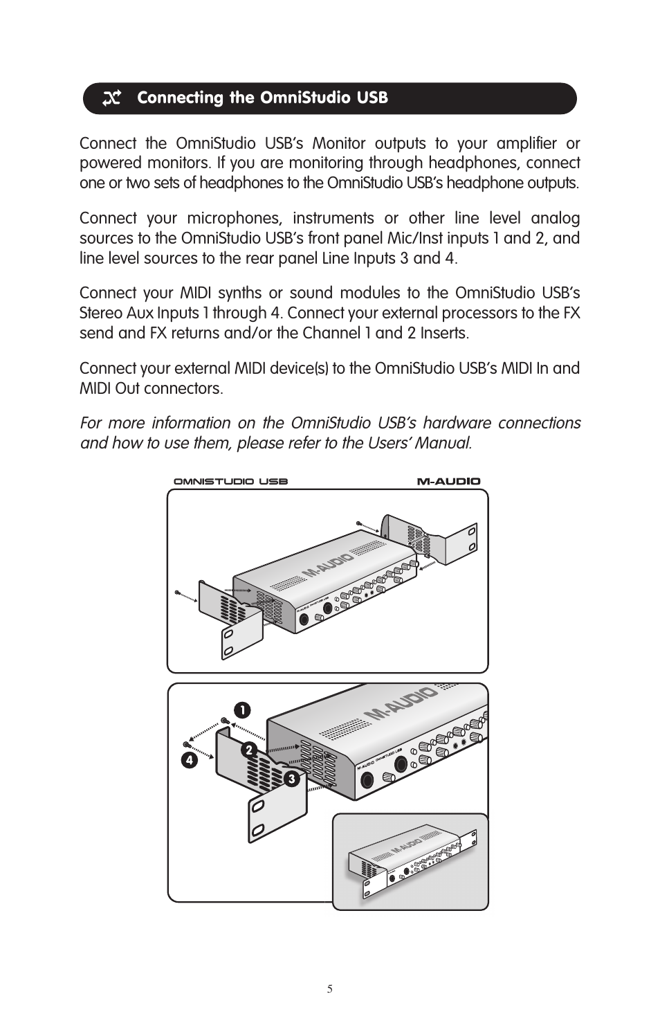 M-AUDIO OmniStudio USB User Manual | Page 3 / 3