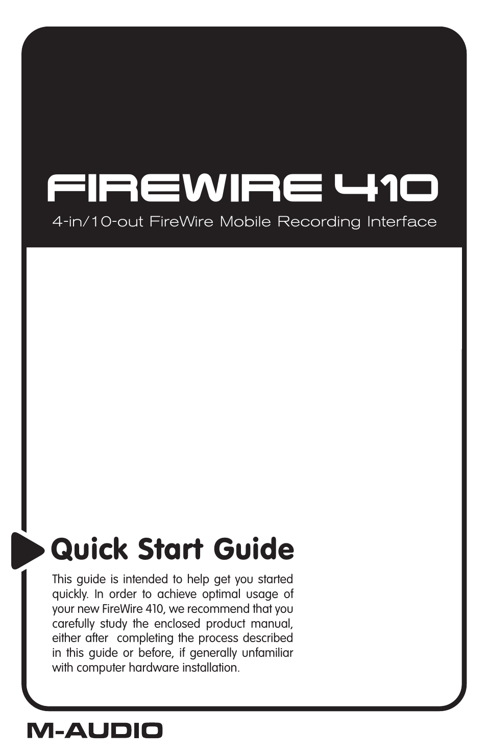 M-AUDIO FireWire 410 User Manual | 19 pages