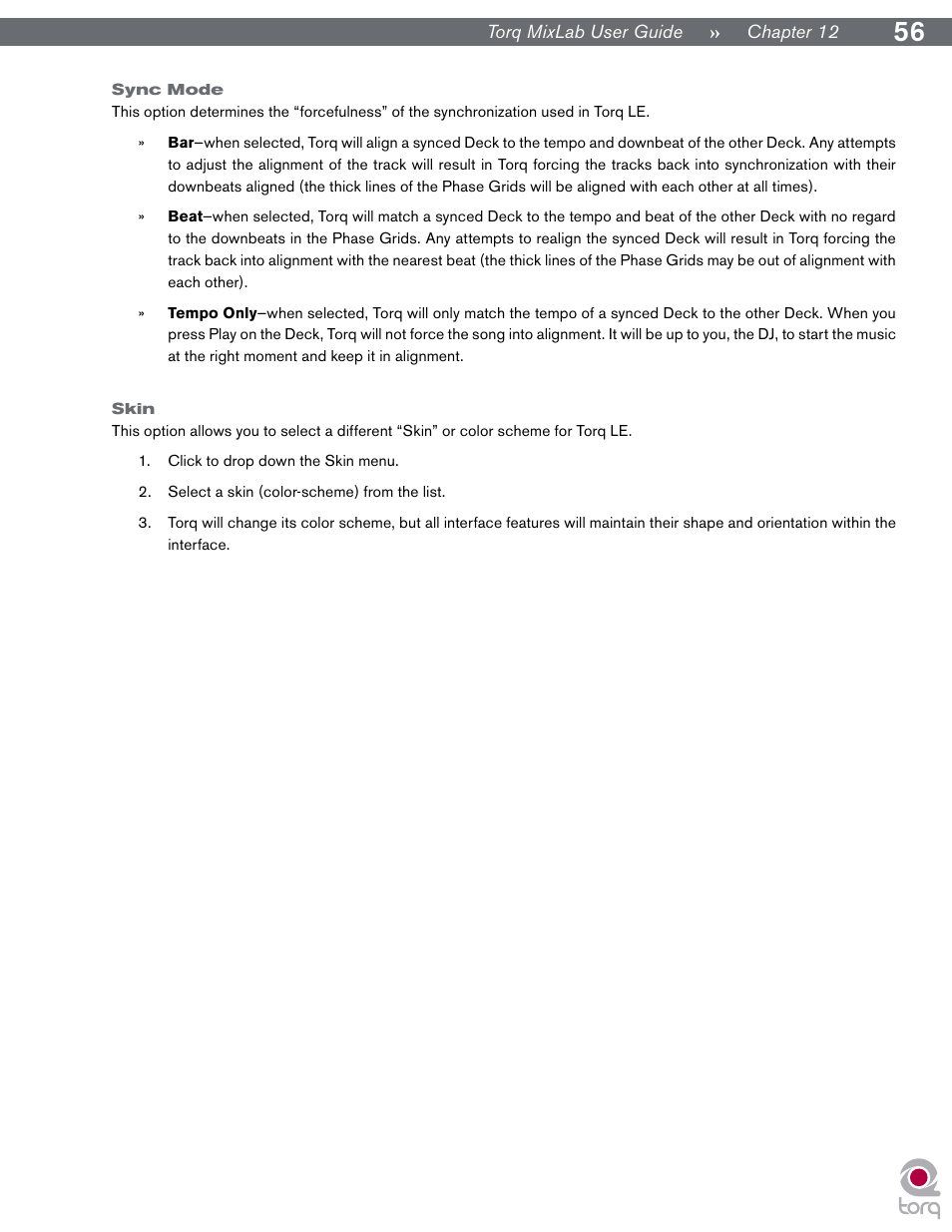 Sync mode, Skin, Sync mode skin | M-AUDIO Digital DJ System User Manual | Page 57 / 62