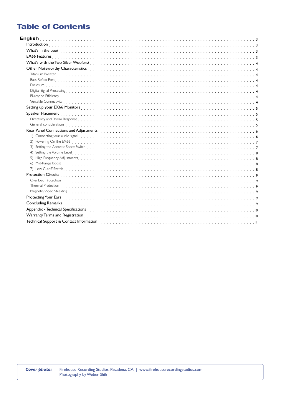 M-AUDIO EX66 User Manual | Page 2 / 11
