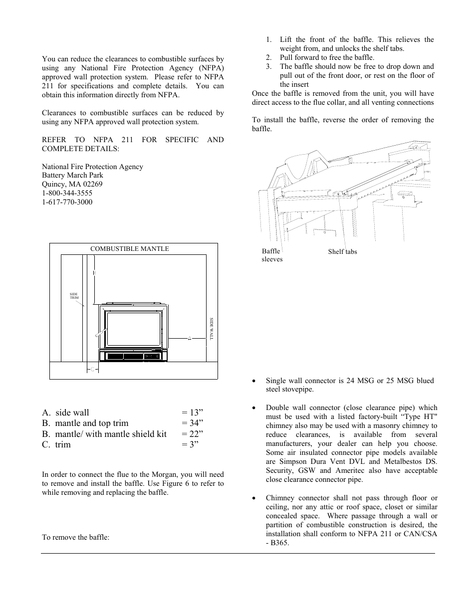 Venting components and configuration | Morgan & Company HEARTHSTONE 8470 User Manual | Page 10 / 29
